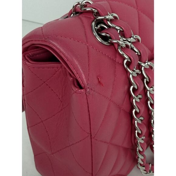 Chanel Lambskin Quilted Medium Double Flap Bag Pink with Silver Hardware B-4 - Picture 5 of 16